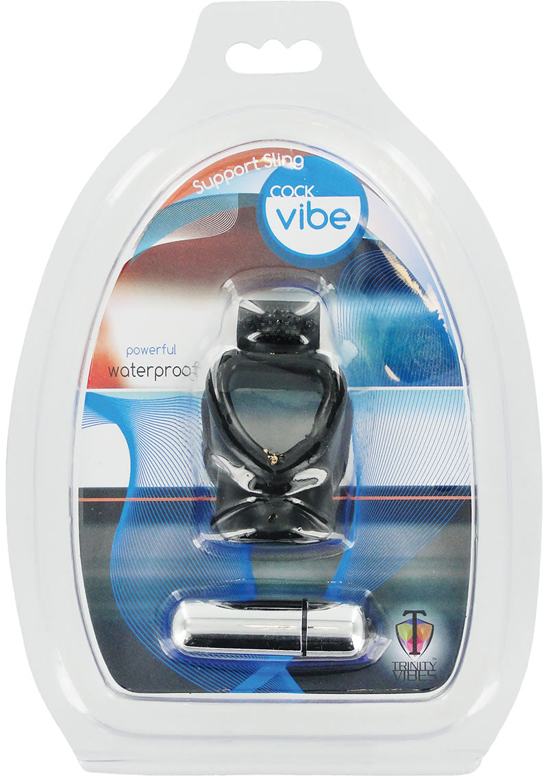 Trinity Vibes Support Sling Cock Vibe Waterproof Black