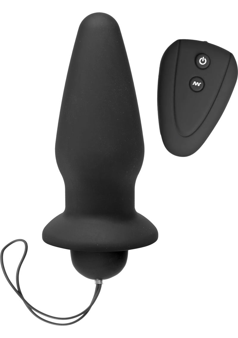 Trinity Vibes 10X Invader Silicone Anal Vibe Black 6 Inch