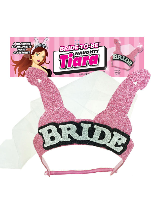 Bride to Be Naughty Tiara - Pink/Silver