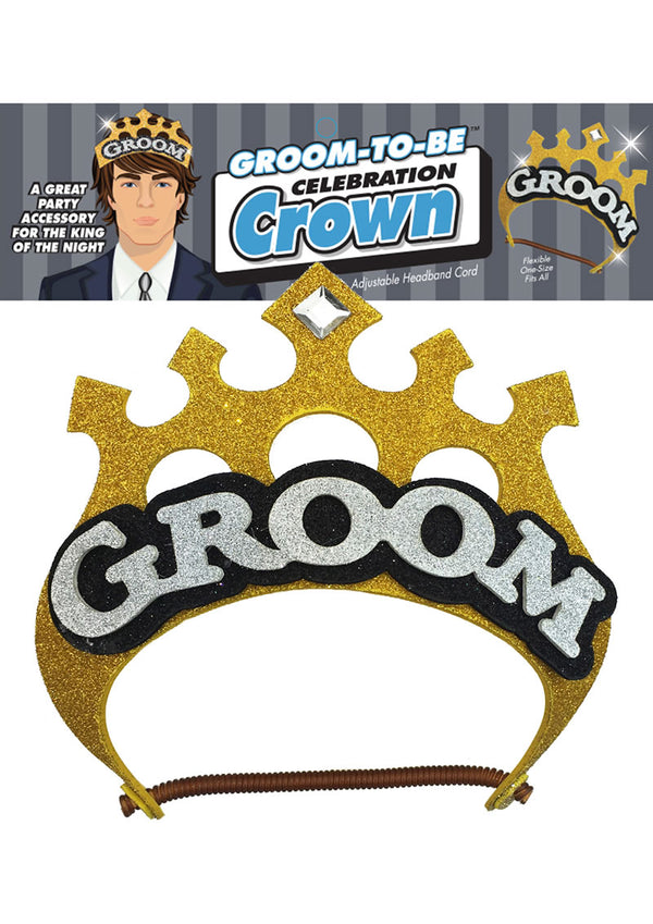 Groom to Be Celebration Crown - Gold/Silver