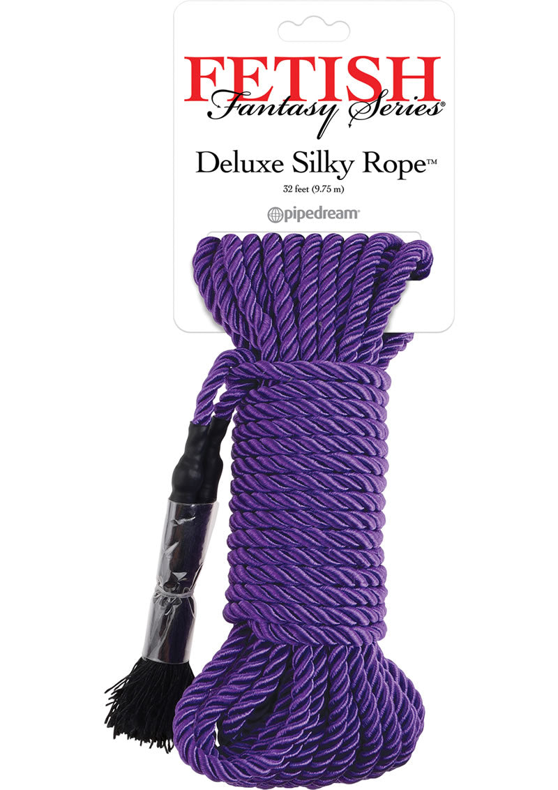 Festish Fantasy Series Deluxe Silk Rope Purple 32 Feet