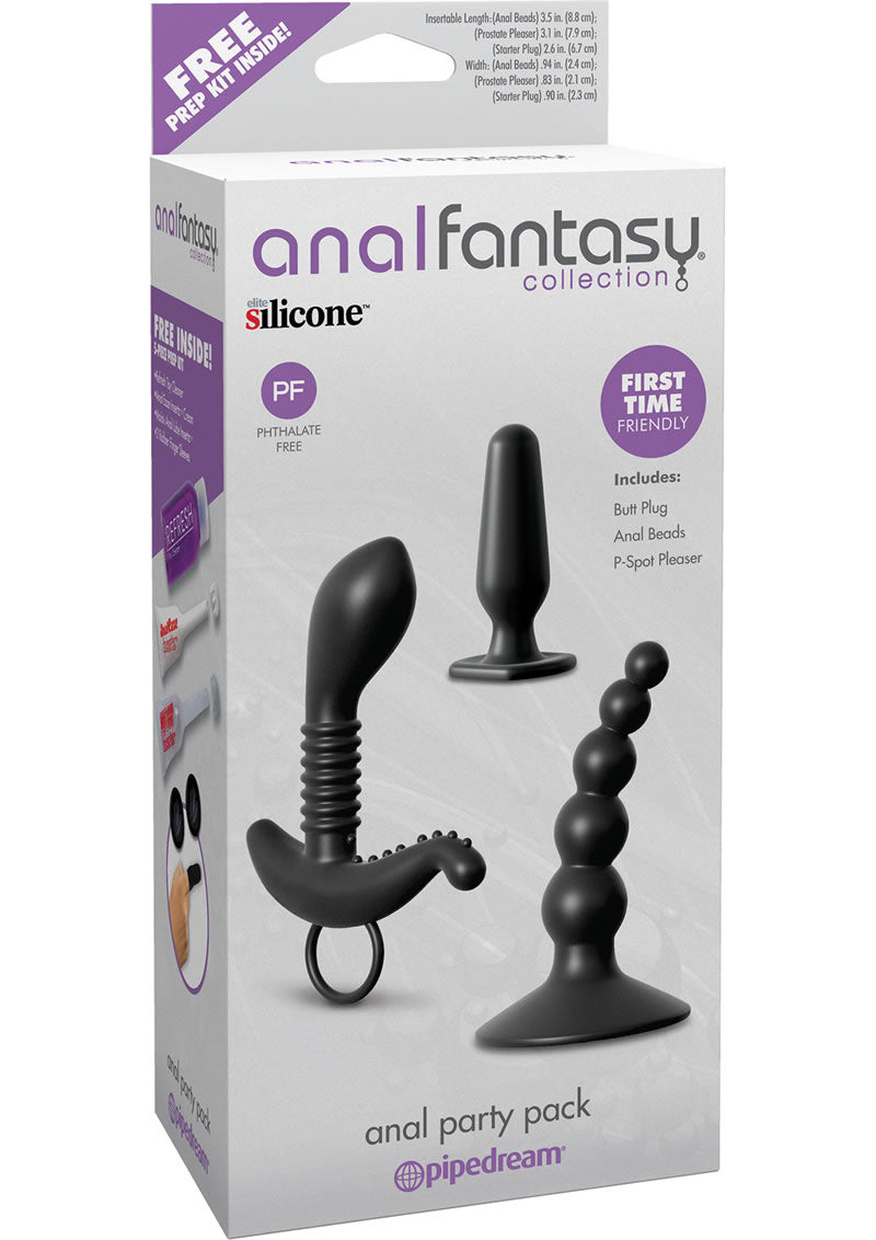 Anal Fantasy Collection Anal Party Pack Silicone 3 Each Per Box