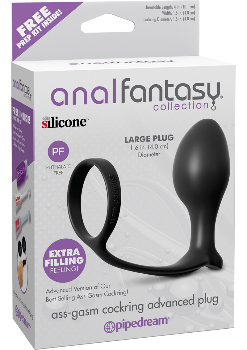 Anal Fantasy Collection Ass-Gasm Cockring Beginners Silicone Plug Slim 4 Inch