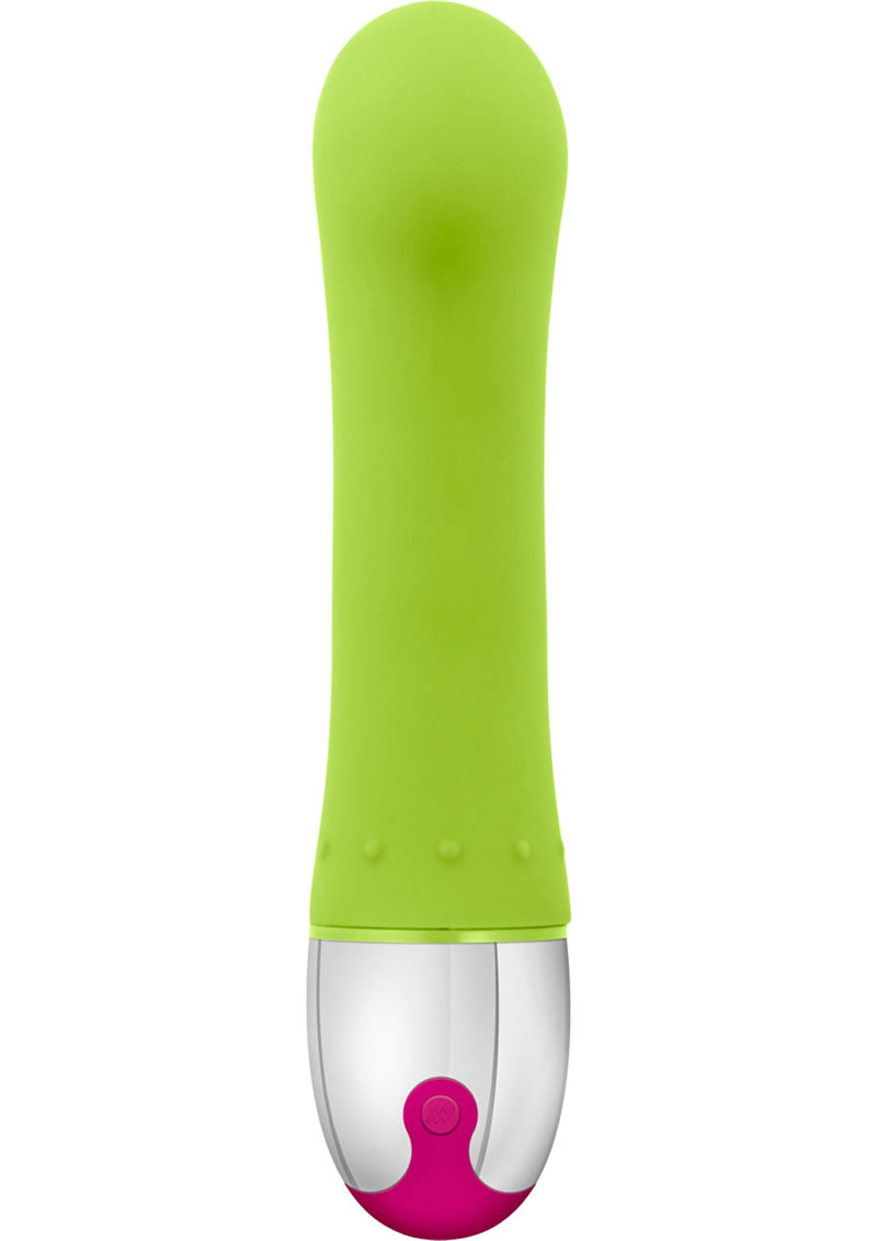 Aria Vivacious Silicone G- Spot Vibrator - Lime