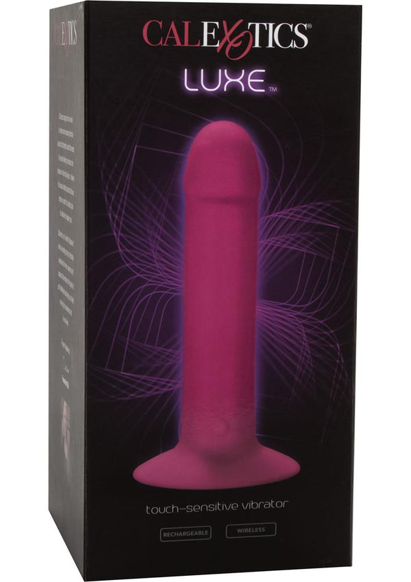Luxe Touch Sensitive Rechargeable Silicone Vibrator Waterproof Pink 6.5 Inch