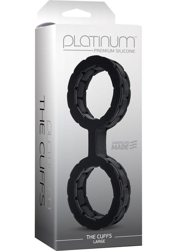 Platinum Premium Silicone The Cuffs - Large - Black