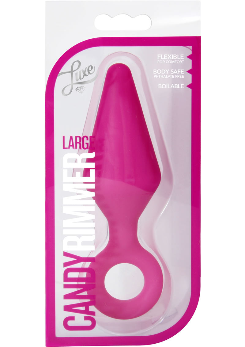 Luxe Candy Rimmer Silicone Butt Plug - Large - Pink