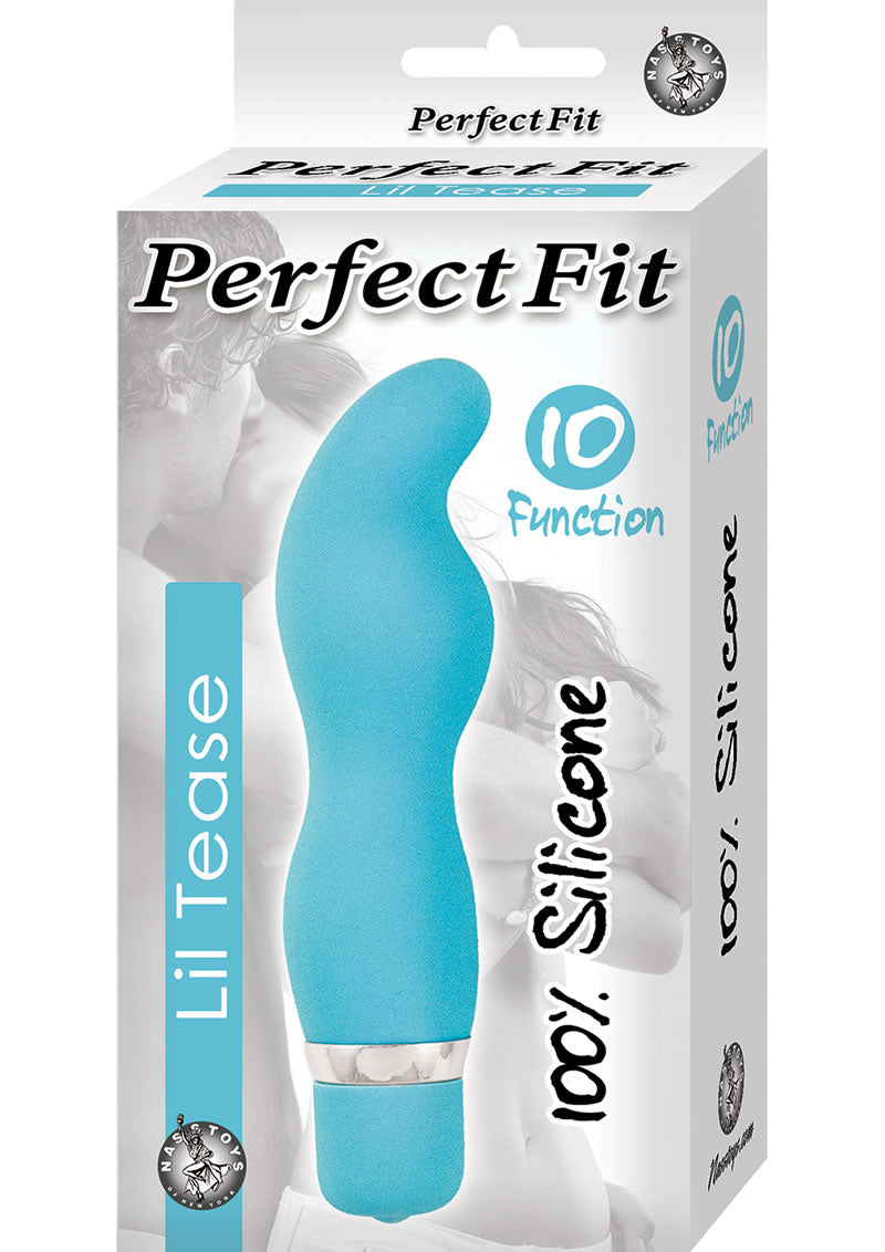 Perfection Lil Tease Silicone Vibrator - Turquoise 4.85 Inch