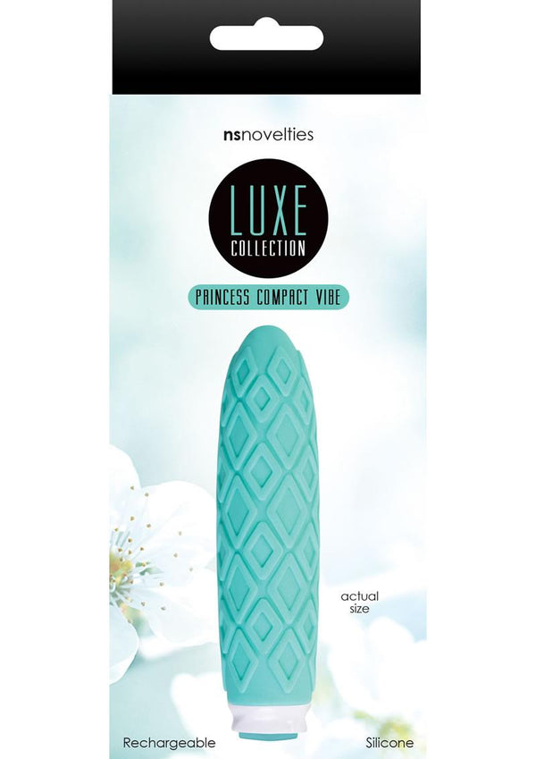 Luxe Collection Princess Compact Vibe Silicone Rechargeable Vibrator - Turquoise