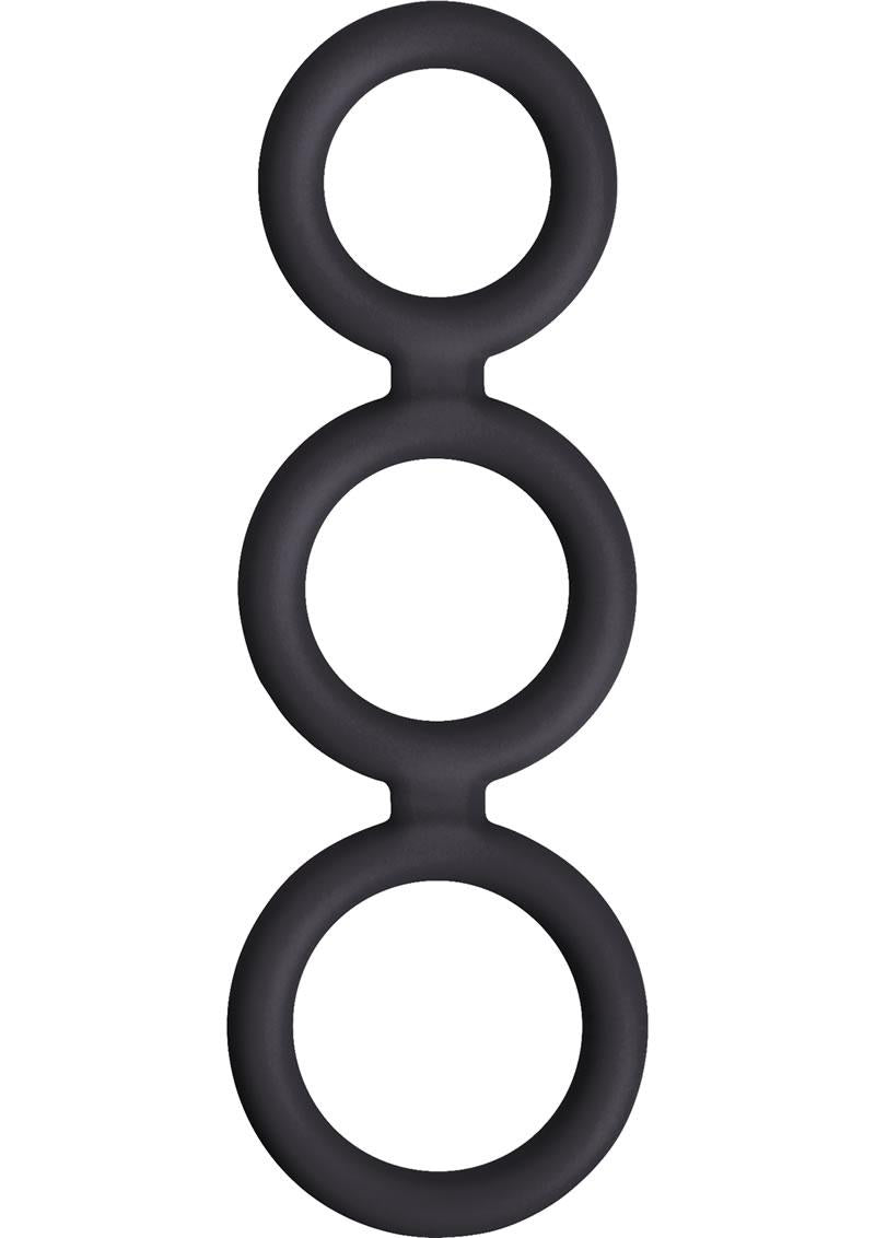 Renegade Triad Rings Silicone Cock Ring Black