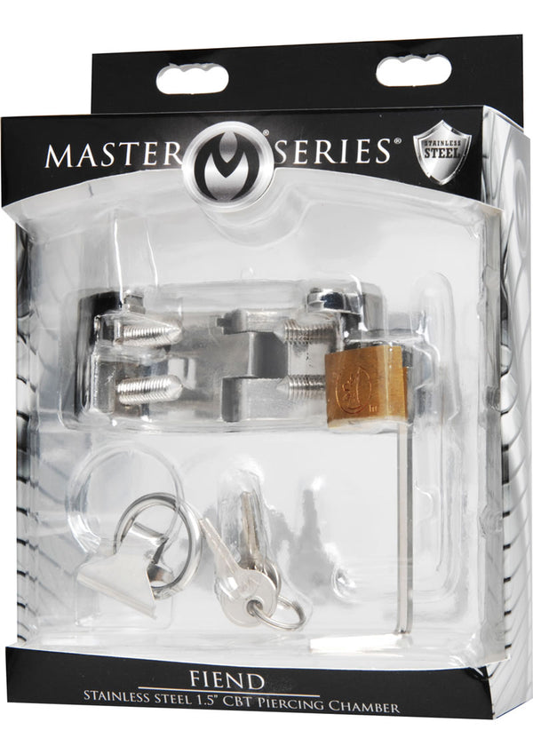 Master Series Fiend Stainless Steel CBT Piercing Chamber 1.5in - Silver