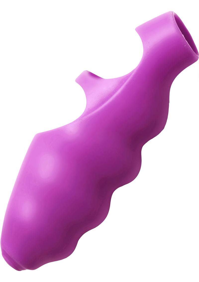 Frisky Ripples Finger Bang'her Vibe Silicone Purple