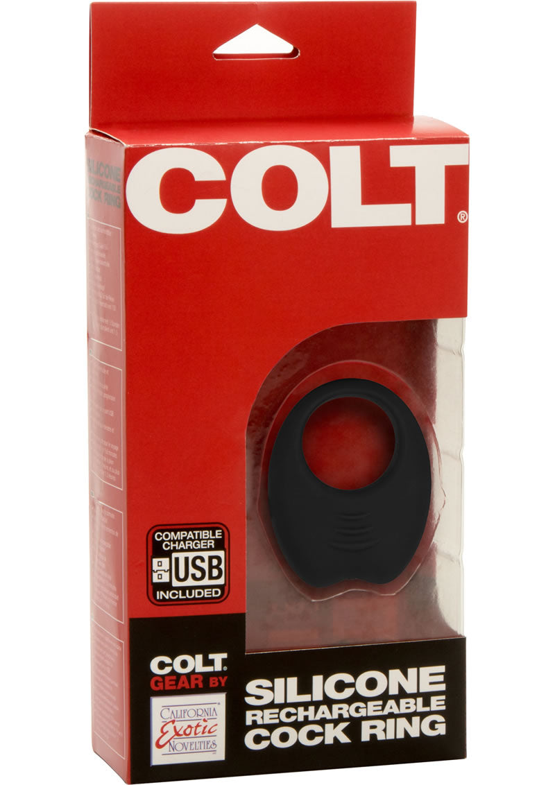 Colt Silicone Rechargeable Cock Ring Black