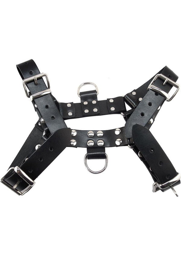 Rouge Ot Front Harness Small Leather And Metal Black