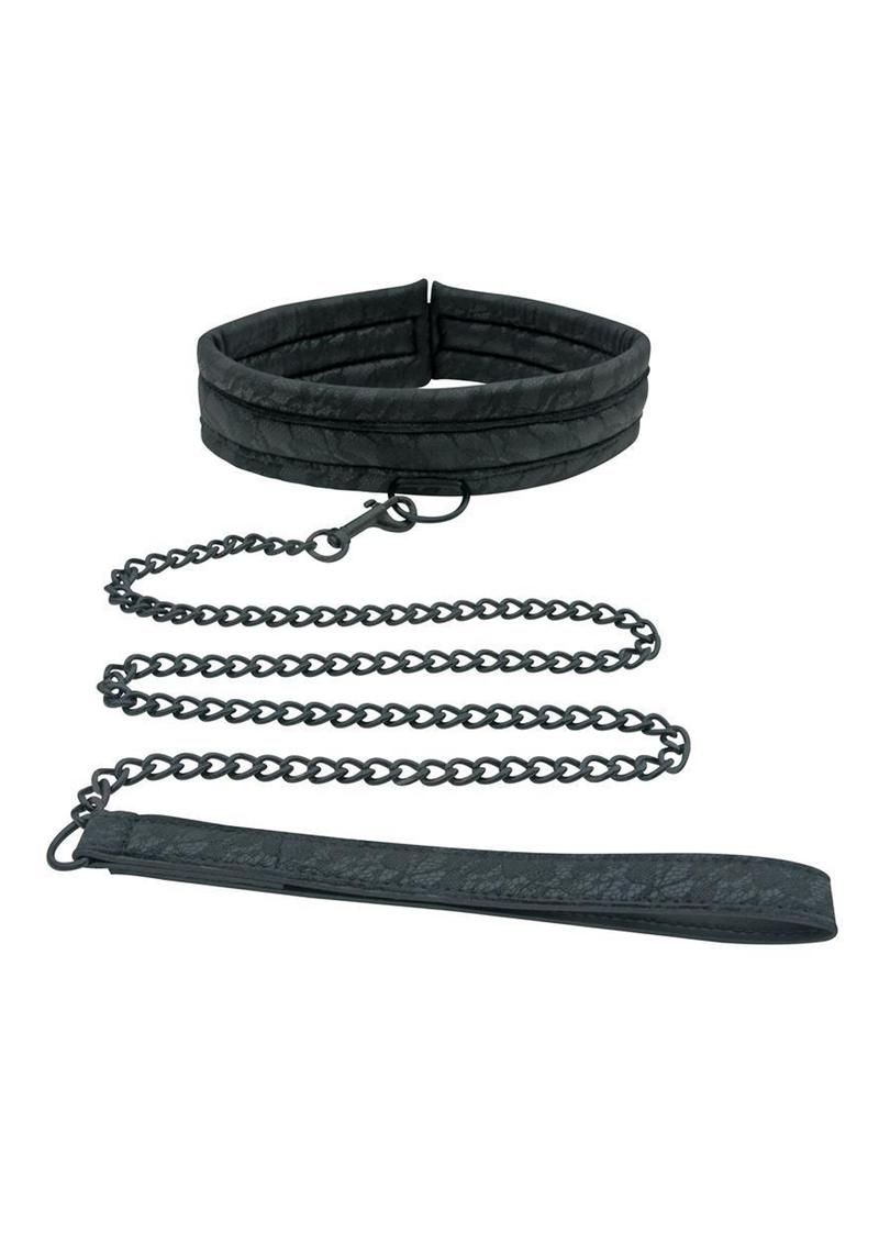 Midnight Lace Collar And Leash Set Black