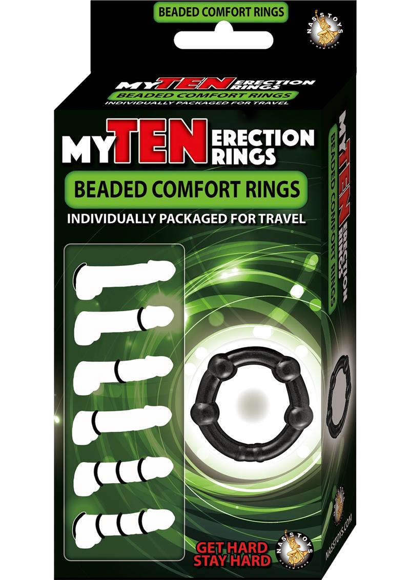 My Ten Erection Rings Beaded Comfort Rings