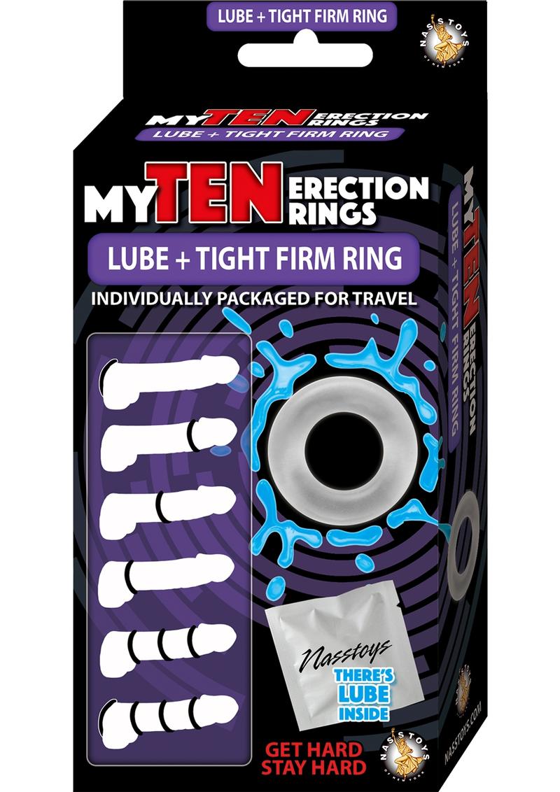 My Ten Erection Rings Lube Plus Tight Firm Rings Kit