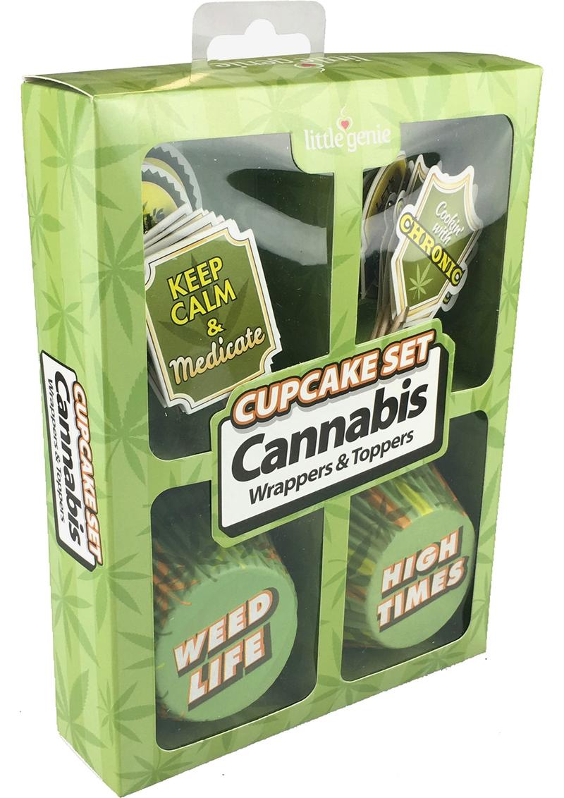 Cannibis Wrappers & Toppers Cupcake Set