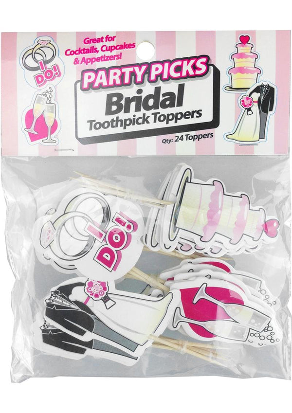 Party Picks Bridal Party Toothpick Toppers (24 Per Pack)