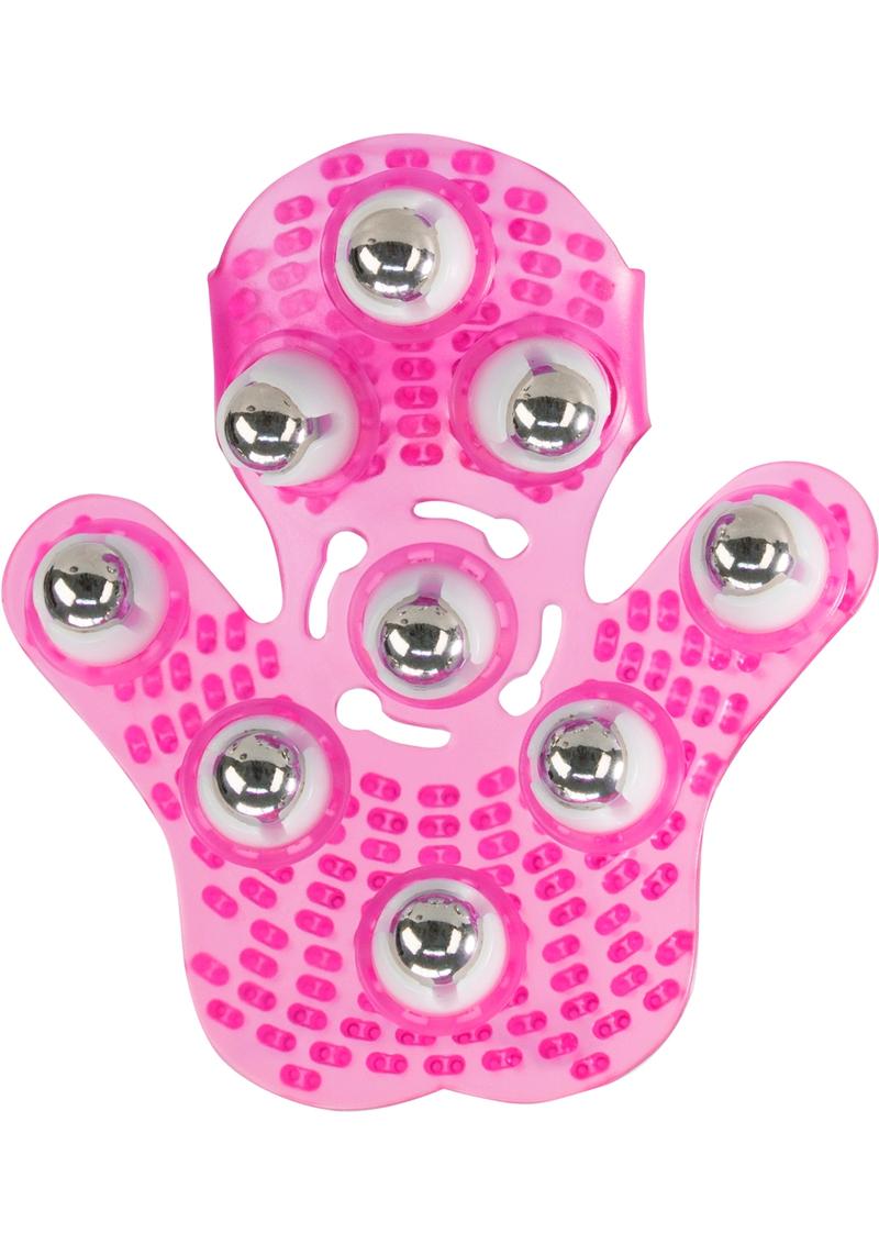 Simple & True Roller Balls Massager Glove - Pink