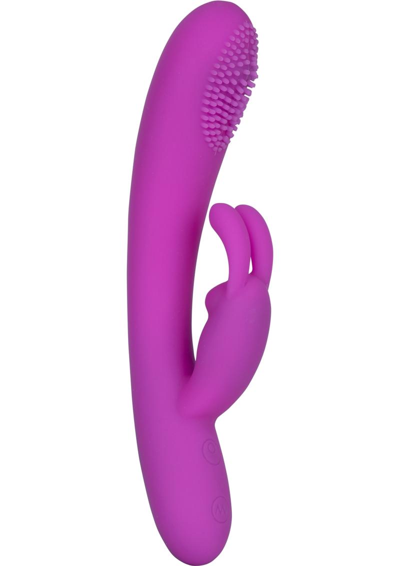 Embrace Massaging G-Rabbit Silicone Rechargeable Rabbit Vibrator - Purple Color