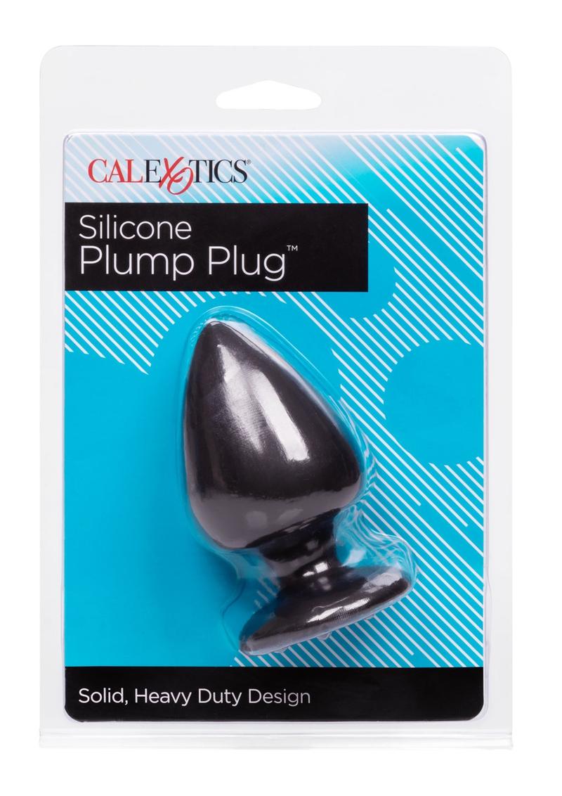 Plump Plug Silicone Anal Plug Black 3.25 Inch