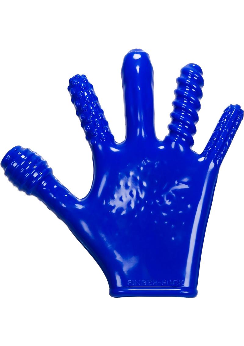 Oxballs Finger Fuck Textured Glove - Blue