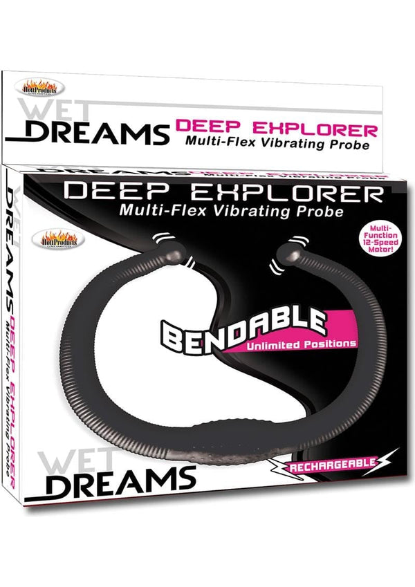 Wet Dreams Deep Explorer Multi-Flex Vibrating Probe Waterproof Black