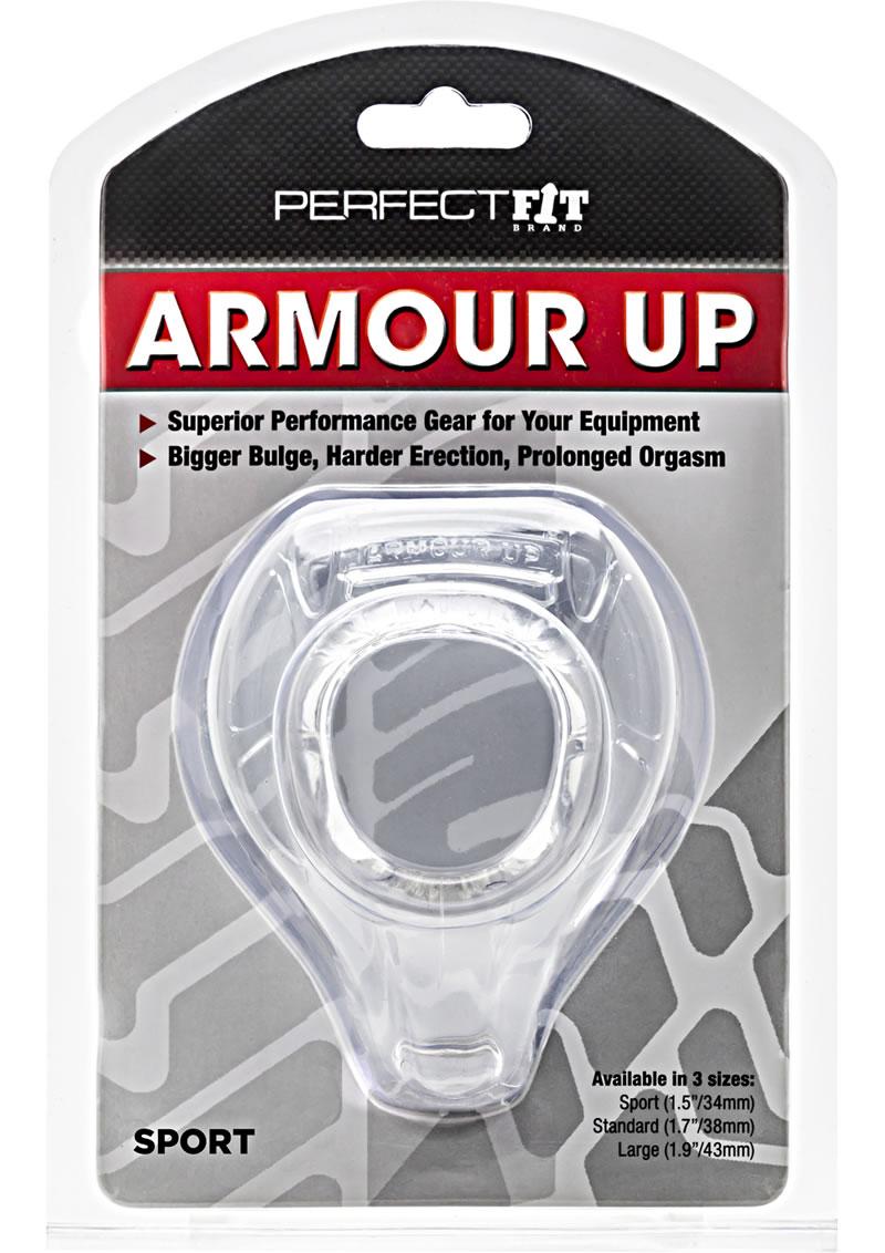 Perfect Fit Armour Up Sport Cock Ring - Clear