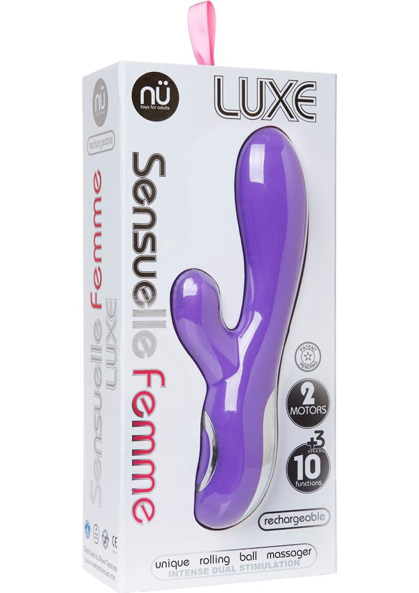 Femme Luxe 10 Function Dual Moter Rechargeable Silicone Vibe Waterproof Purple