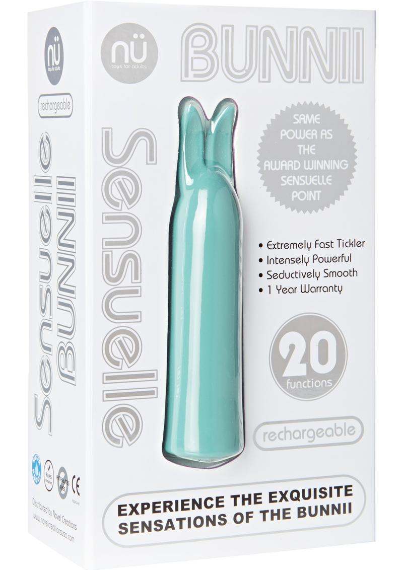 Bunnii 20 Function Silicone Usb Rechargeable Vibe Waterproof Teal Blue