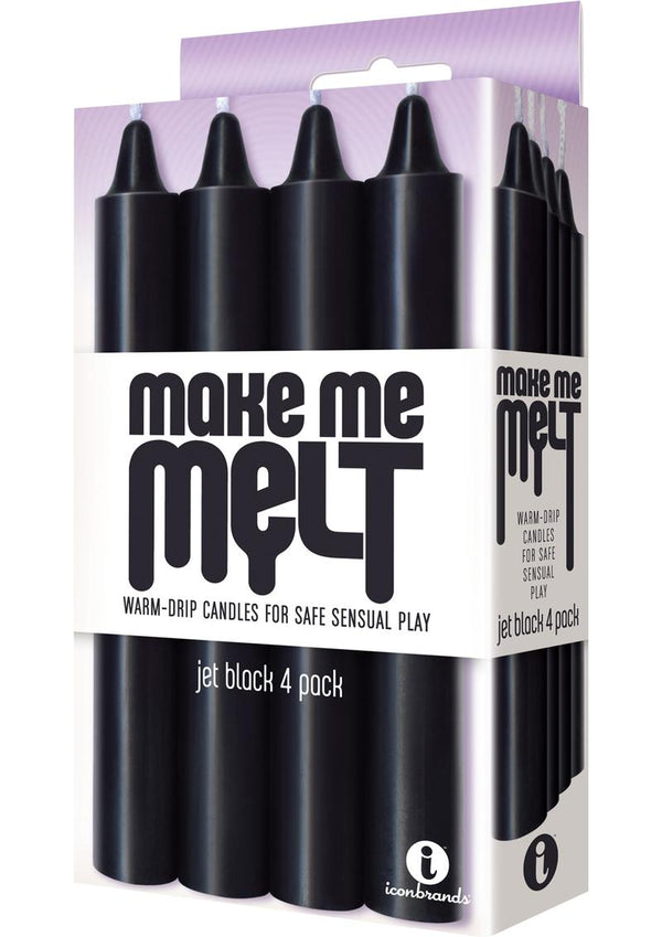 Make Me Melt Warm Drip Candles Jet Black 4 Pack