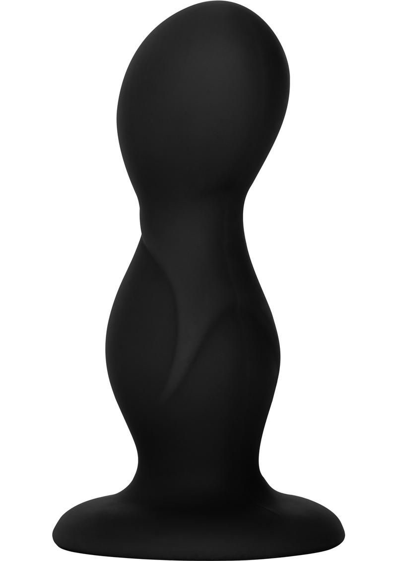 Silicone Back End Play Silicone Butt Plug Black