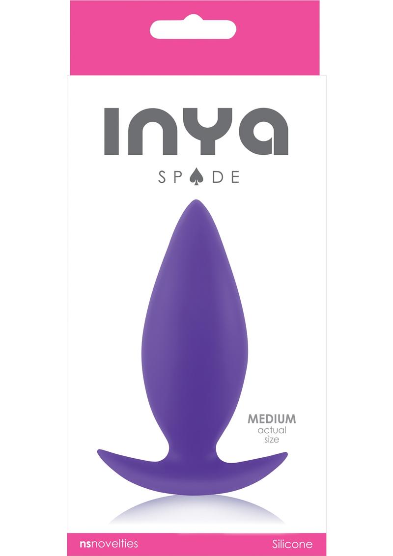 Inya Spade Medium Silicone Anal Plug - Purple