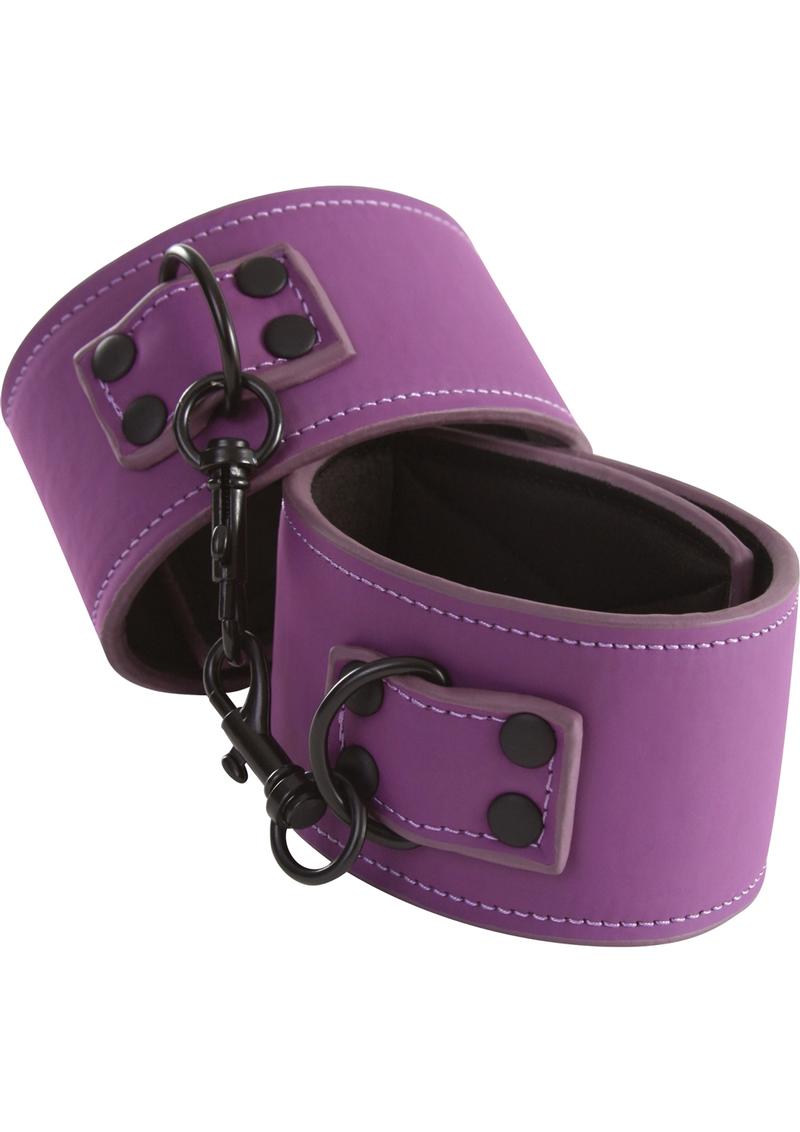 Lust Bondage Ankle Cuff Purple And Black