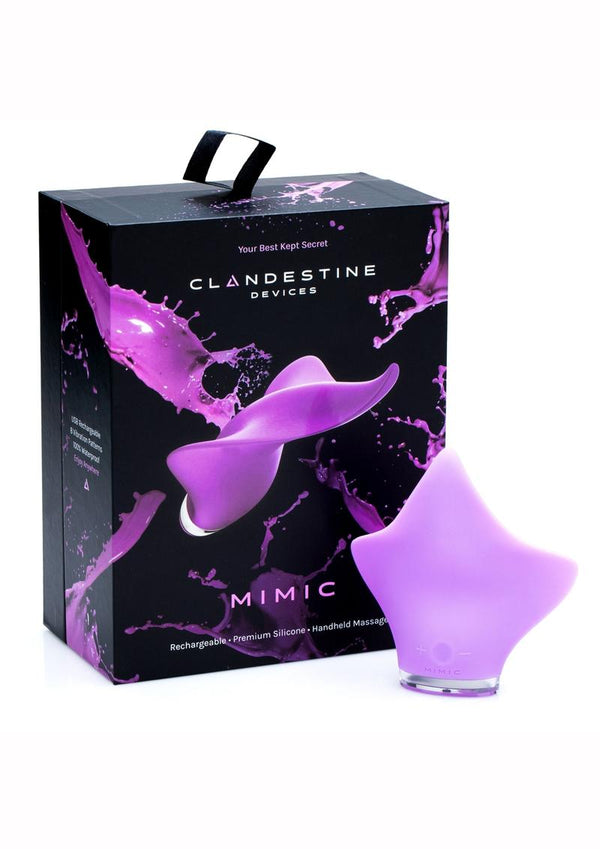 Mimic Rechargeable Silicone Handheld Massager Waterproof Lilac