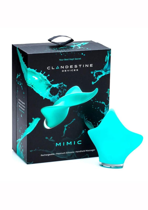 Mimic Rechargeable Silicone Handheld Massager Waterproof Seafoam