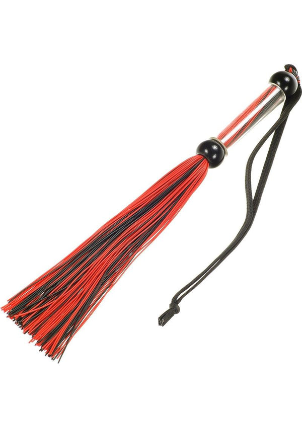 Kinx Tease & Please Silicone Flogger Waterproof Black And Red