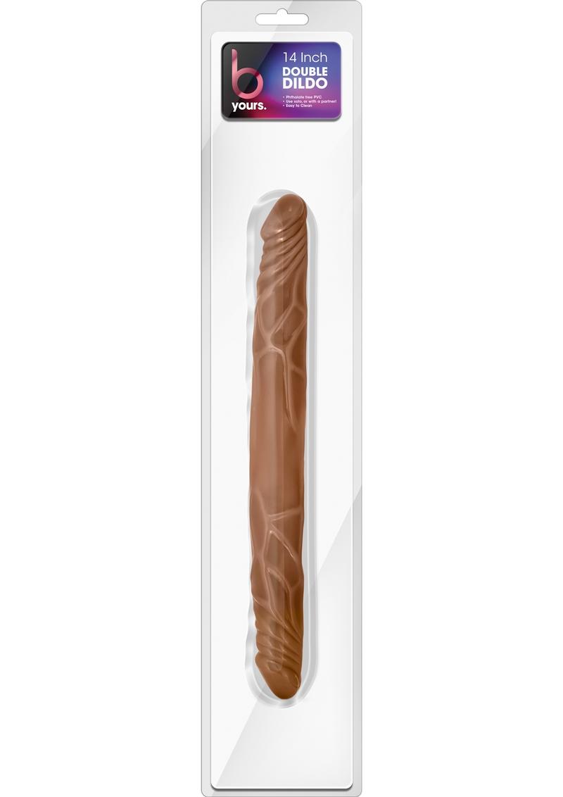 B Yours Double Dildo 14In - Caramel