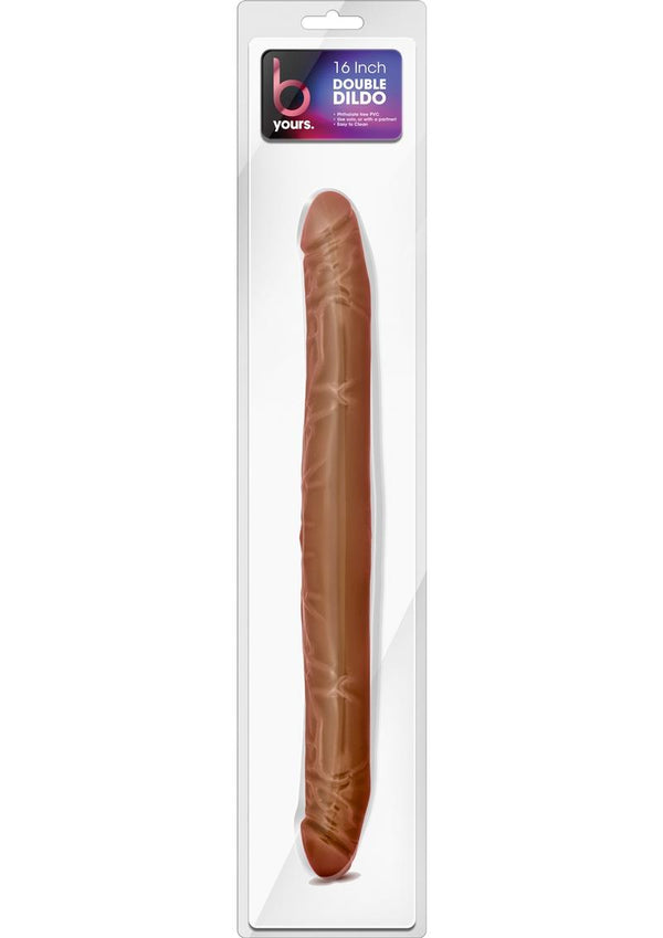 B Yours Double Dildo 16in - Caramel