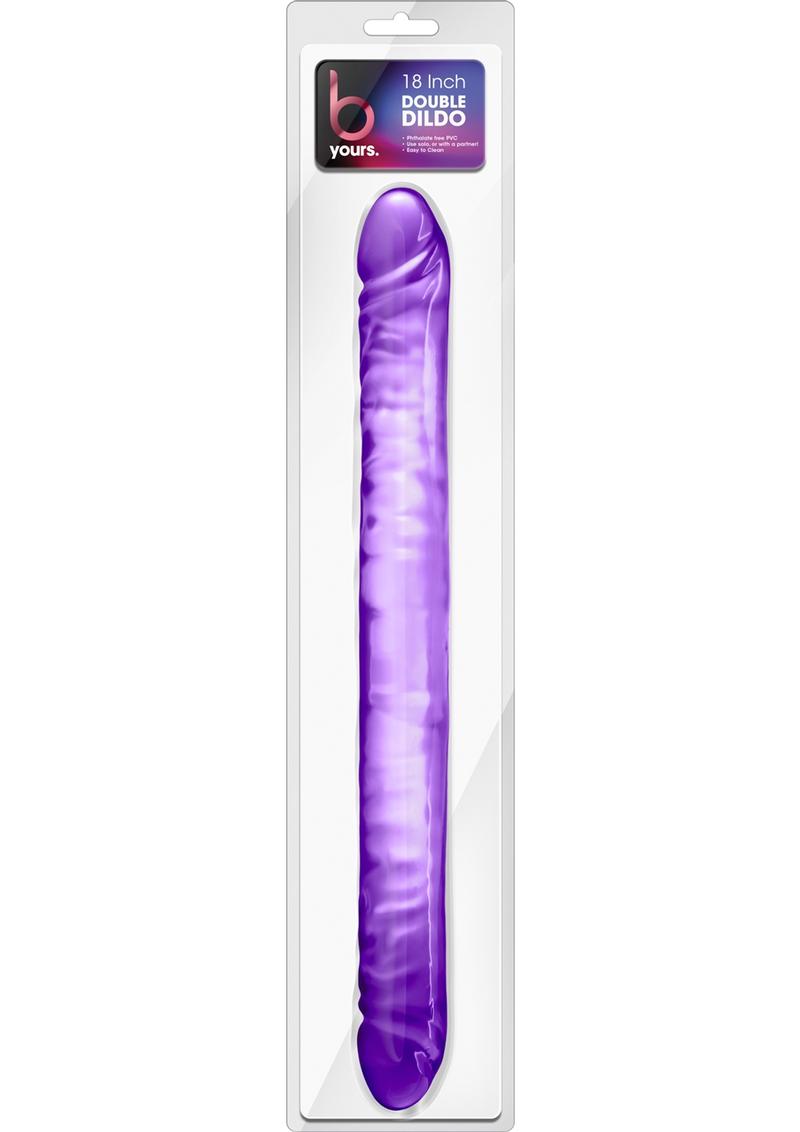 B Yours Double Dildo 18in - Purple