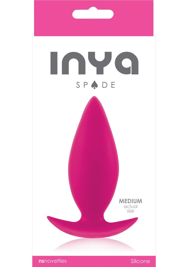 Inya Spade Medium Silicone Anal Plug - Pink