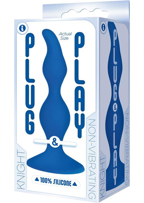 Plug & Play Knight Silicone Butt Plug Waterproof Blue
