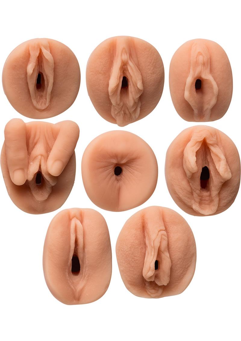 All Star Porn Stars Gang Bang Collector'S Set Ultraskyn Masturbators (8 Piece Kit)- Pussy And Butt - Vanilla