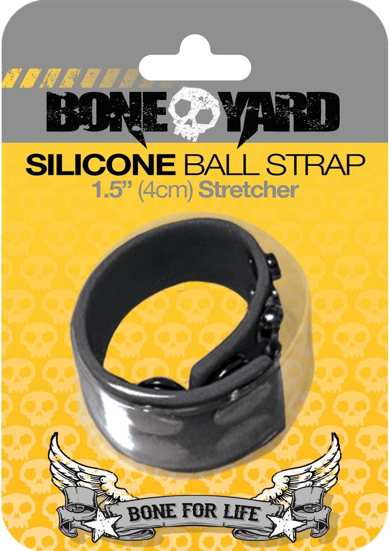 Bone Yard Silicone Ball Strap Black
