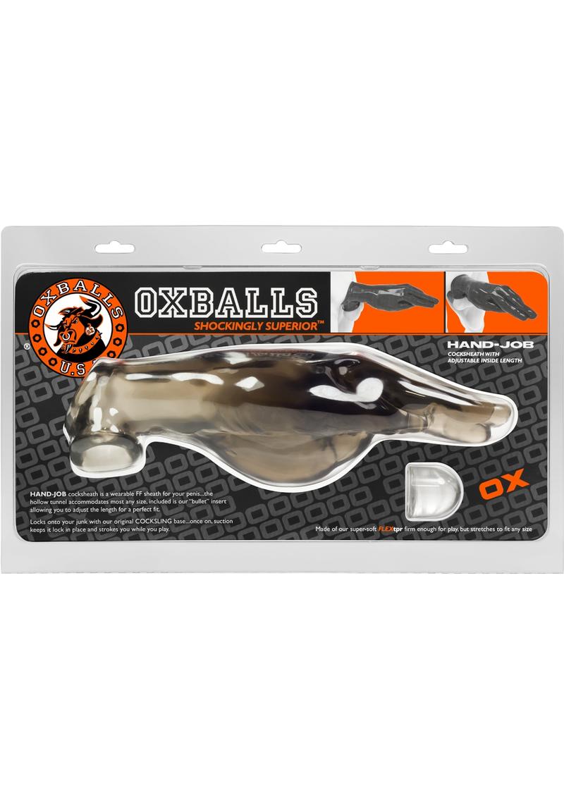 Oxballs Hand-Job Vibrating Cock Sheath - Smoke