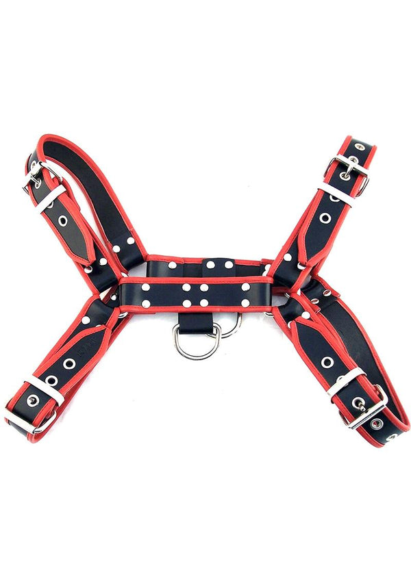 Rouge Oth Leather Front Harness Adjustable Black And Red