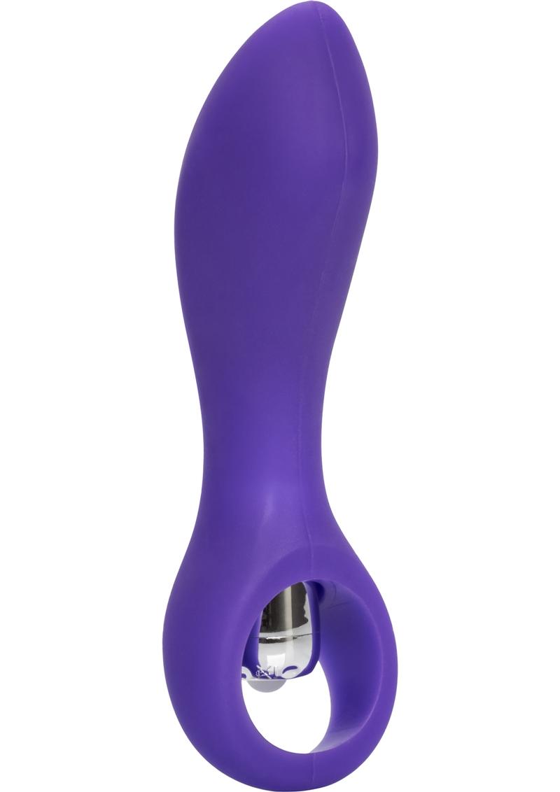 Vibrating Silicone Booty Probe Waterproof Purple