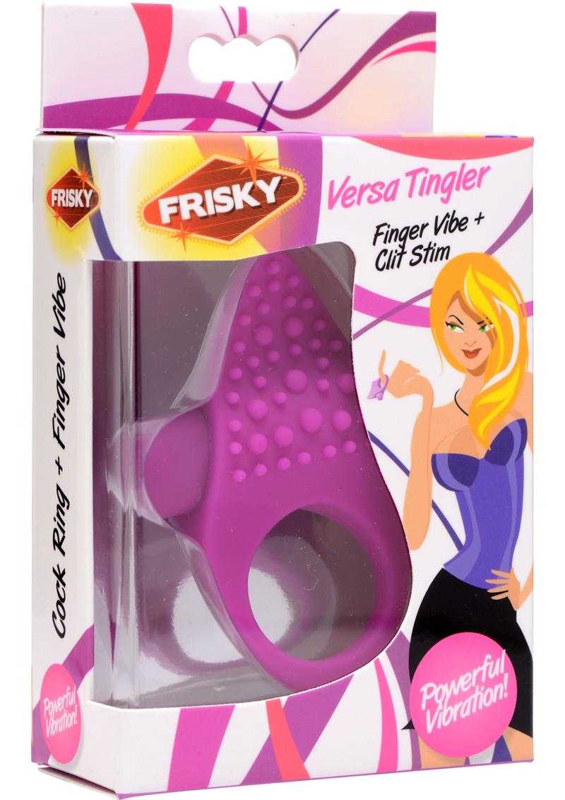 Frisky Versa Tingler Finger Vibe and Clit Stim - Purple