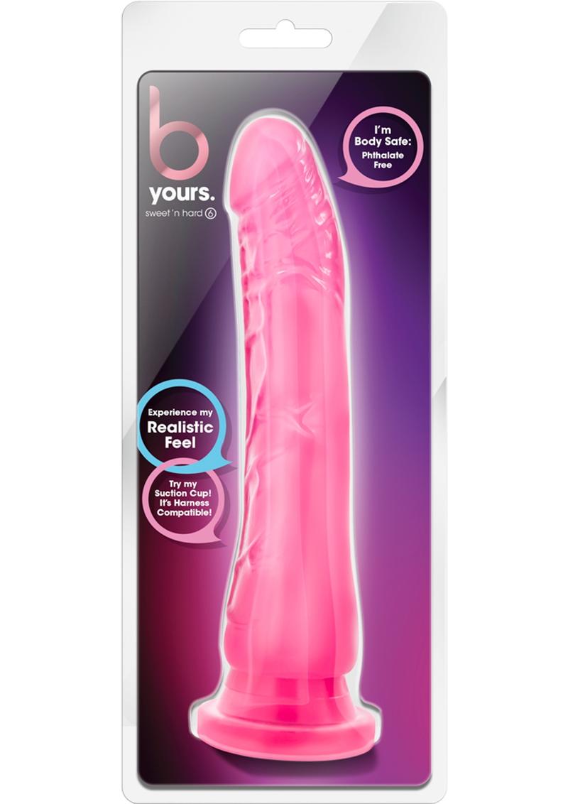 B Yours Sweet N Hard 6 Dildo 8.5In - Pink